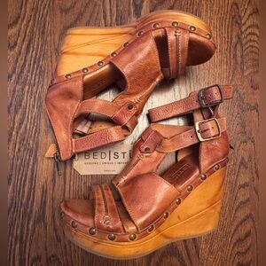 Bed Stu Princess wedge sandals, new in box